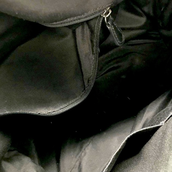 Coach Tote Black Nylon and leather bottom & straps, silver hardware 16”x11”x14” - Picture 3 of 8